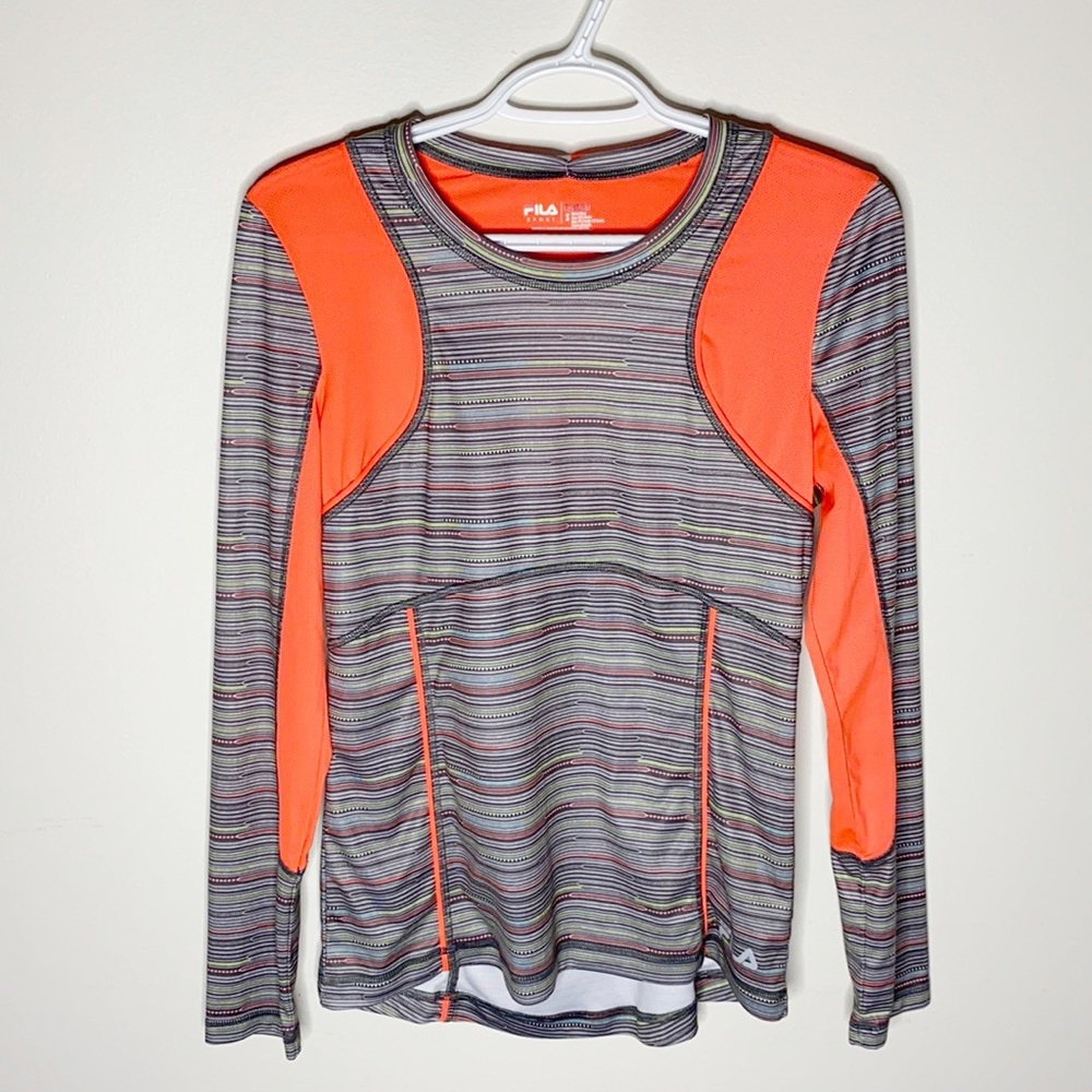 Fila Performance running neon mesh insert top sz S